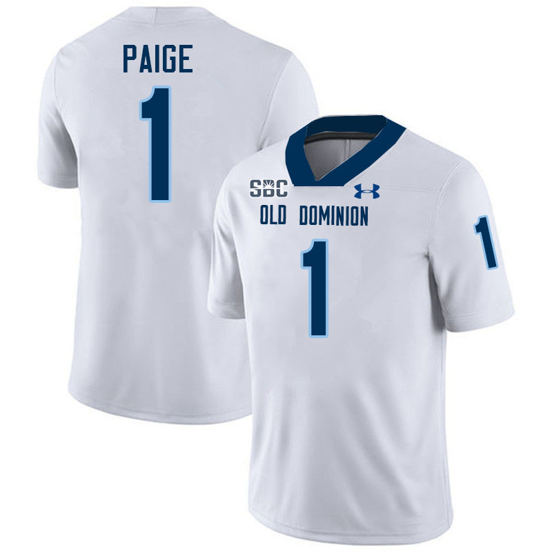 #1 Isiah Paige Old Dominion Monarchs College Football Jerseys Stitched-White